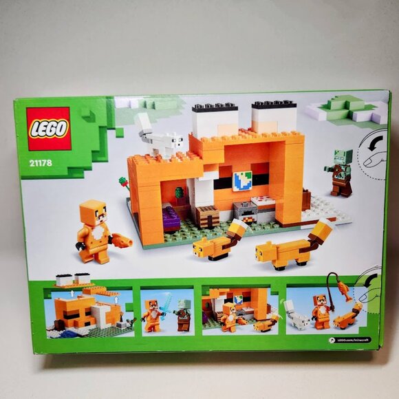 NEW LEGO MINECRAFT Fox Lodge House 21178 Drowned Zombie Minifigures Gift - Picture 2 of 7